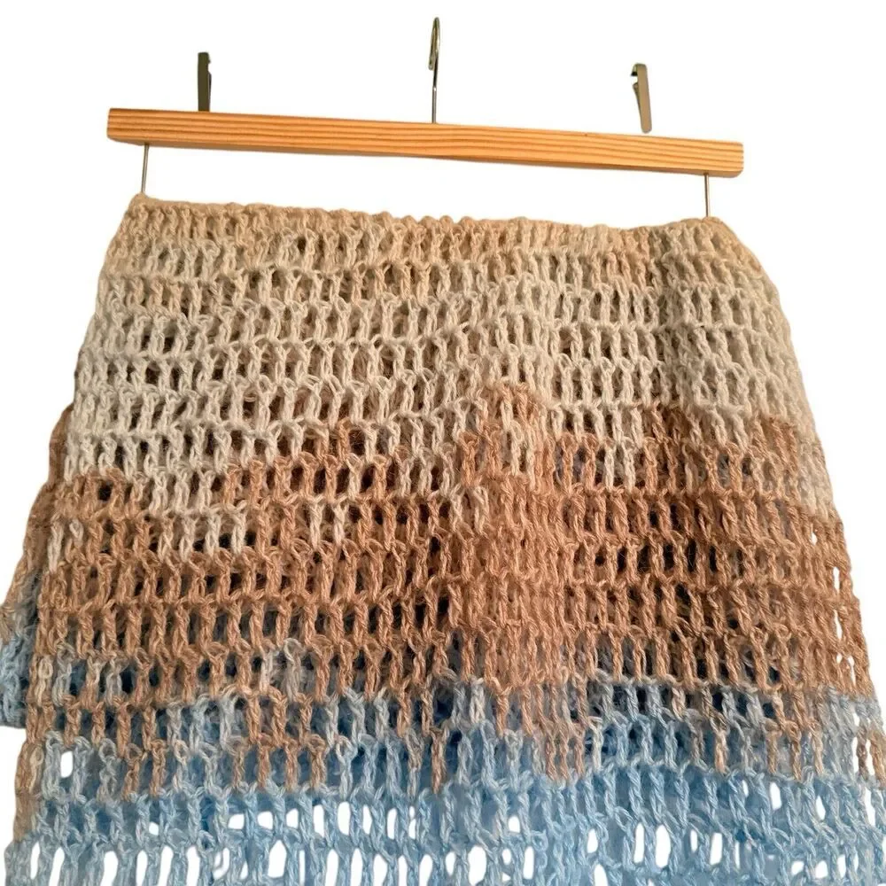 Handmade Crochet Scarf 24x72 Cozy Beachy‎ Cruise Boho